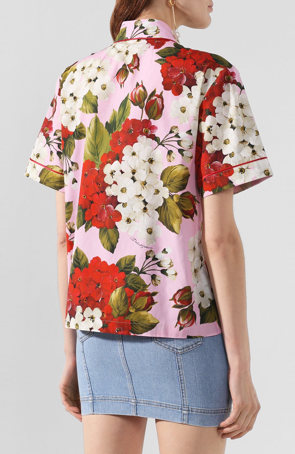 Хлопковая блузка DOLCE & GABBANA, арт. F5M02T/HS5GF, фото 4