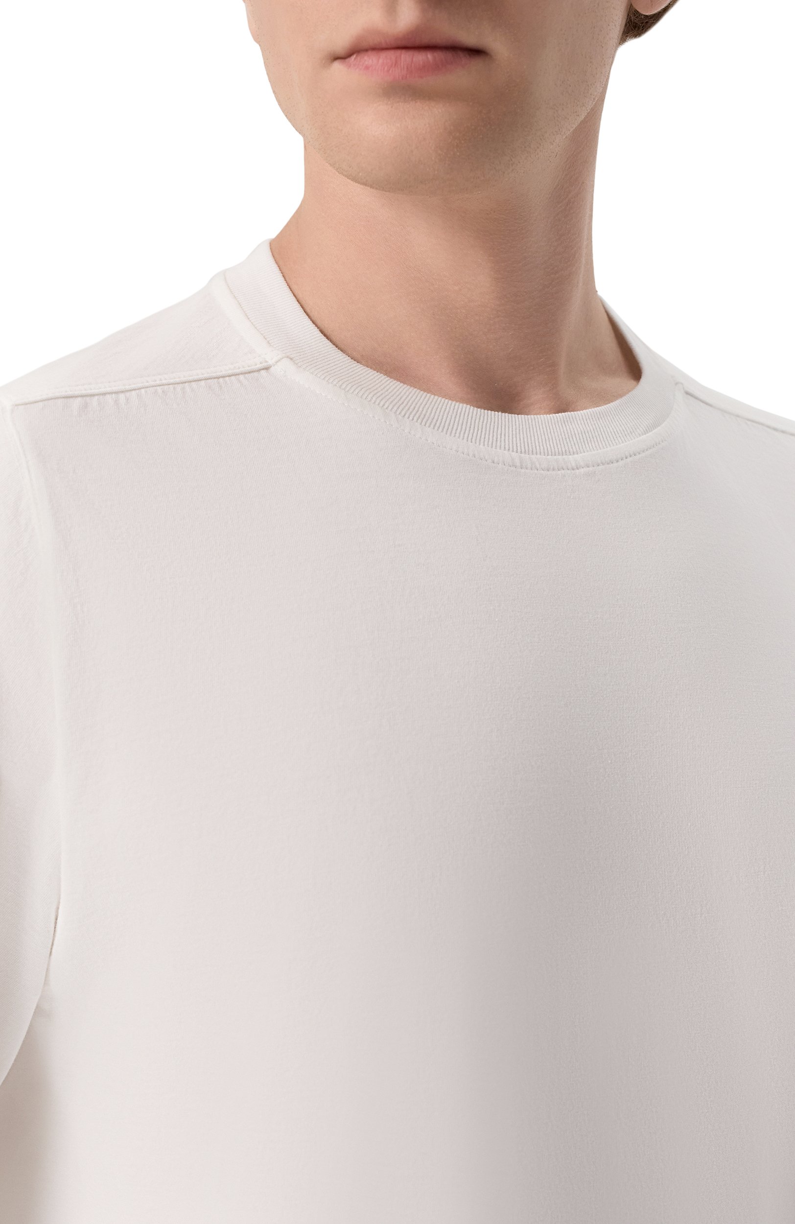 Хлопковый лонгслив RICK OWENS молочного цвета по цене 45150 руб., арт. RU02F4277/JA, фото 5 Хлопковый лонгслив RICK OWENS, арт. RU02F4277/JA, фото 5