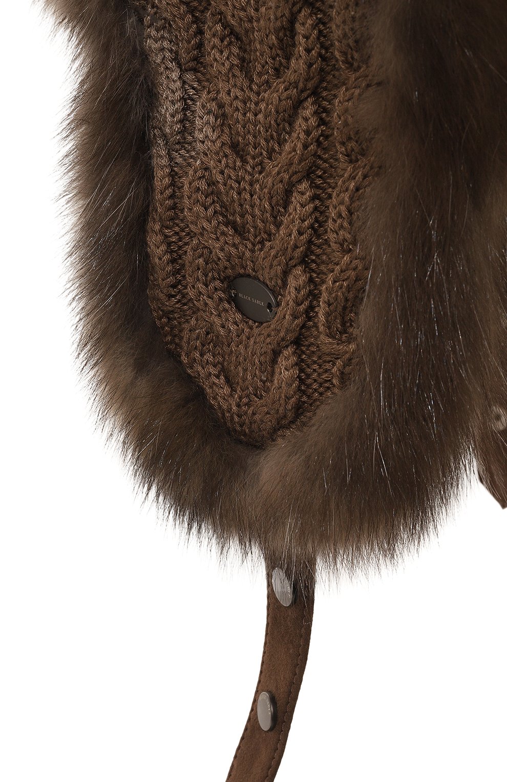 Шапка-ушанка с отделкой из меха соболя BLACK SABLE, арт. BS-24005G, фото 3