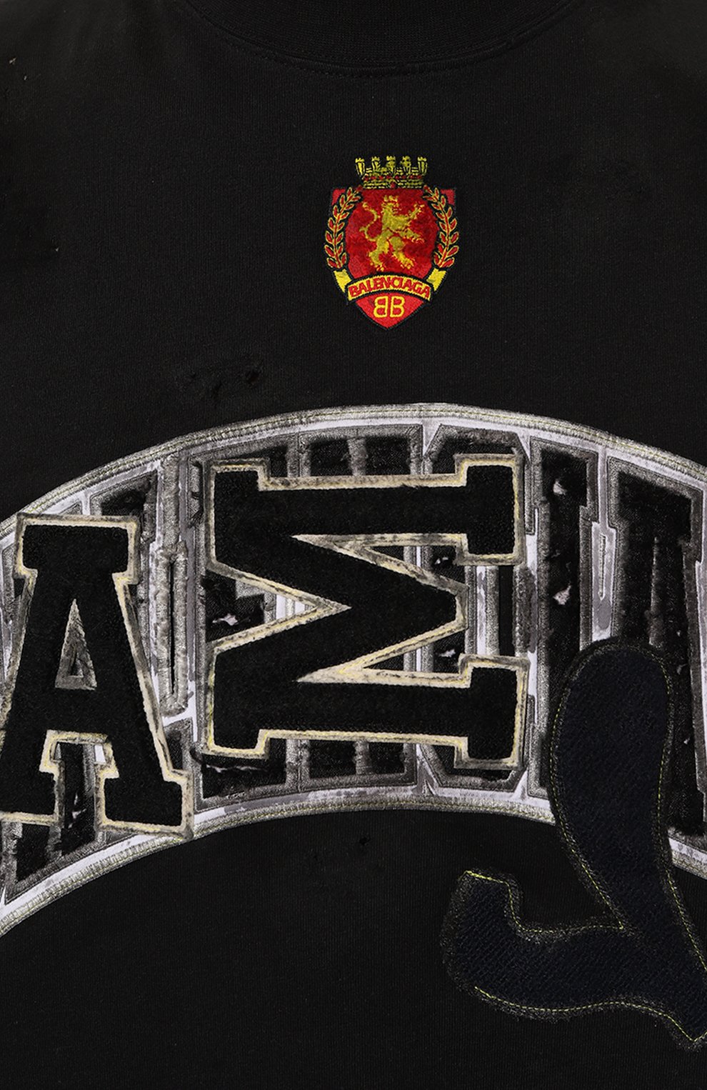 Хлопковая футболка BALENCIAGA черного цвета по цене 99500 руб., арт. 739028/T0VN2, фото 5 Хлопковая футболка BALENCIAGA, арт. 739028/T0VN2, фото 5