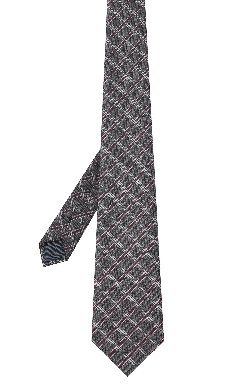 Шелковый галстук ZEGNA серого цвета по цене 18950 руб., арт. Z8D33/1UM, фото 2 Шелковый галстук ZEGNA, арт. Z8D33/1UM, фото 2