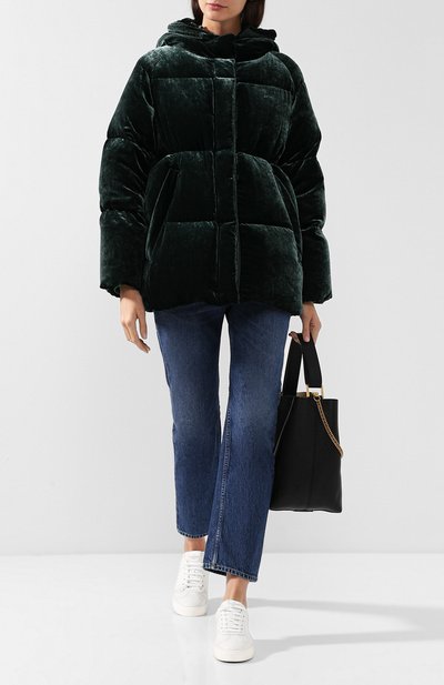 Бархатный пуховик с капюшоном MONCLER, арт. D2-093-46999-00-549SF, фото 2