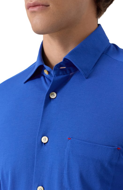Хлопковая сорочка Kiton UMCNERH08837 Синий  UMCNERH08837 Фото 5
