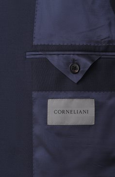 Мужской шерстяной костюм CORNELIANI темно-синего цвета, арт. 256005-2518414_SET | Фото 9 (Рукава: Длинные; Материал внешний: Шерсть; Стили: Кэжуэл, Классический; Костюмы М: Однобортный)