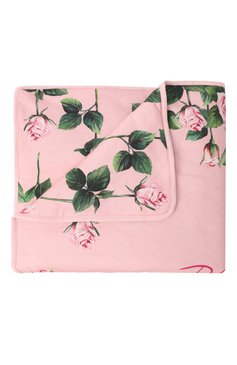 Детского хлопковое одеяло DOLCE & GABBANA светло-розового цвета, арт. LNJAD7/II7GM | Фото 1 (Нос: Не проставлено; Материал: Текстиль, Хлопок)