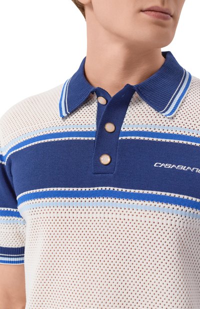 Поло из хлопка и шерсти CASABLANCA, арт. M-SS26-KW-1304-01, фото 5