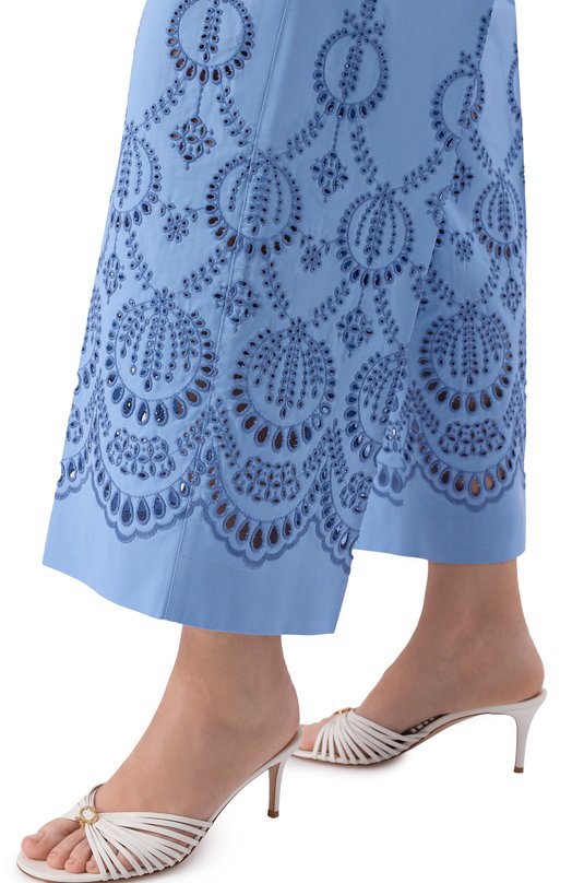 Хлопковые брюки P.A.R.O.S.H. D232447/CANNES Голубой  D232447/CANNES Фото 5