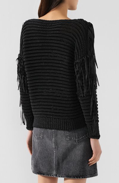 Свитер STELLA MCCARTNEY черного цвета по цене 97250 руб., арт. 593117/S2129, фото 4 Свитер STELLA MCCARTNEY, арт. 593117/S2129, фото 4