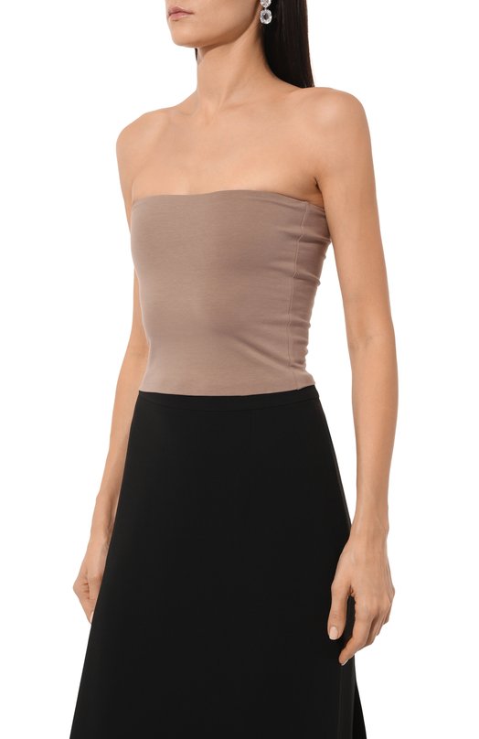 Хлопковый топ Brunello Cucinelli M0T1802B19 Бежевый  M0T1802B19 Фото 3