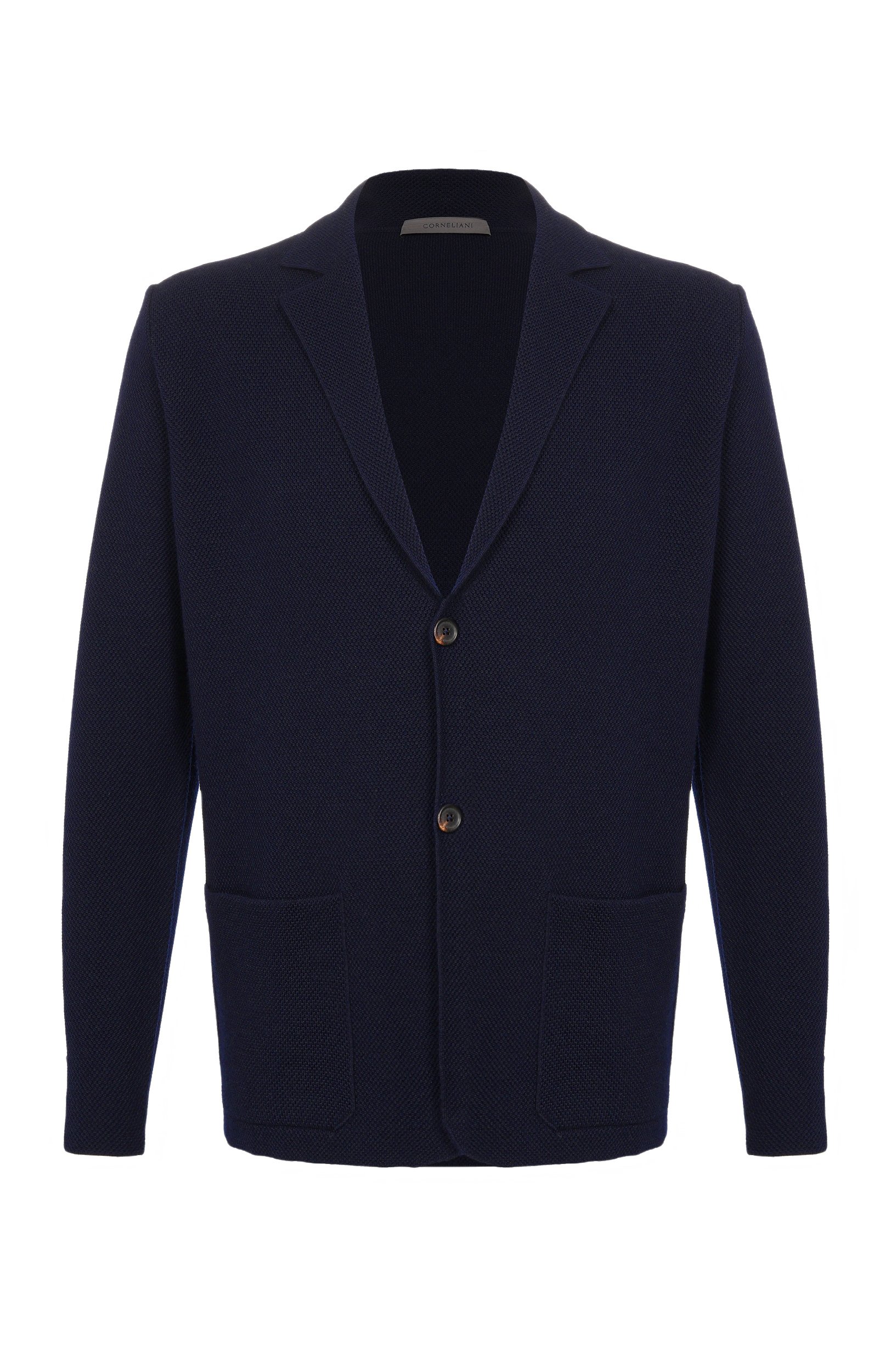 Шерстяной пиджак CORNELIANI темно-синего цвета по цене 97300 руб., арт. 28M588/2A25165, фото 1 Шерстяной пиджак CORNELIANI, арт. 28M588/2A25165, фото 1