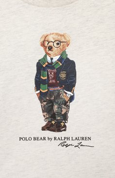 Детский хлопковый свитшот RALPH LAUREN серого цвета, арт. 320805681 | Фото 3 (Кросс-КТ НВ: Свитшоты; Материал внешний: Хлопок; Материал сплава: Проставлено; Нос: Не проставлено; Ростовка одежда: 9 мес | 74 см, 12 мес | 80 см, 18 мес | 86 см)