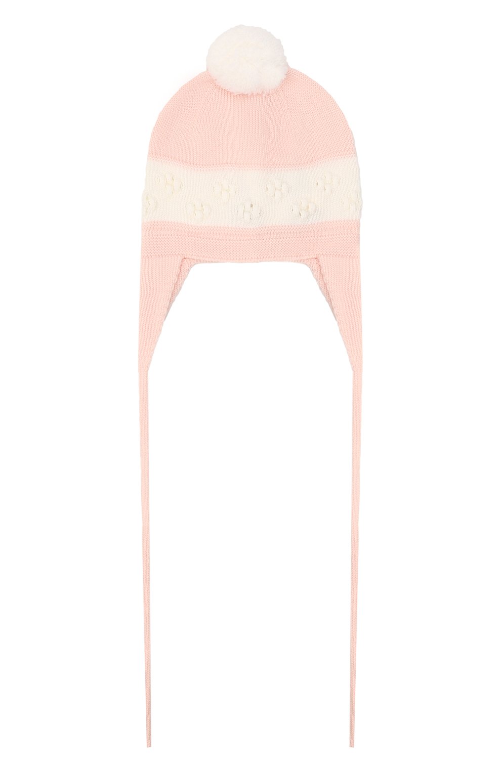 Шерстяная шапка BABY T розового цвета по цене 4995 руб., арт. 20AI114CU, фото 1 Шерстяная шапка BABY T, арт. 20AI114CU, фото 1