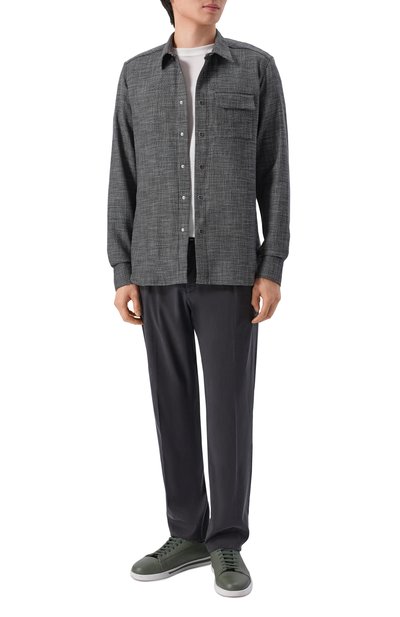 Рубашка из шерсти и шелка KITON, арт. UMCBUBAK0627G, фото 2