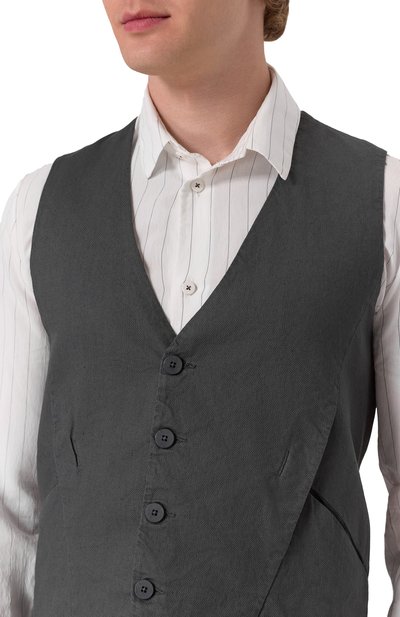 Жилет из хлопка и льна TRANSIT, арт. CFUTRZE144, фото 5