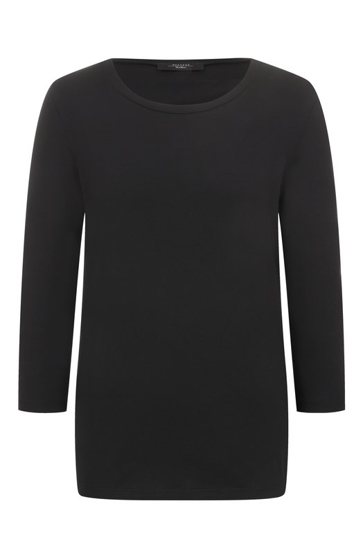 Хлопковый лонгслив Weekend Max Mara MULTIA Чёрный MULTIA