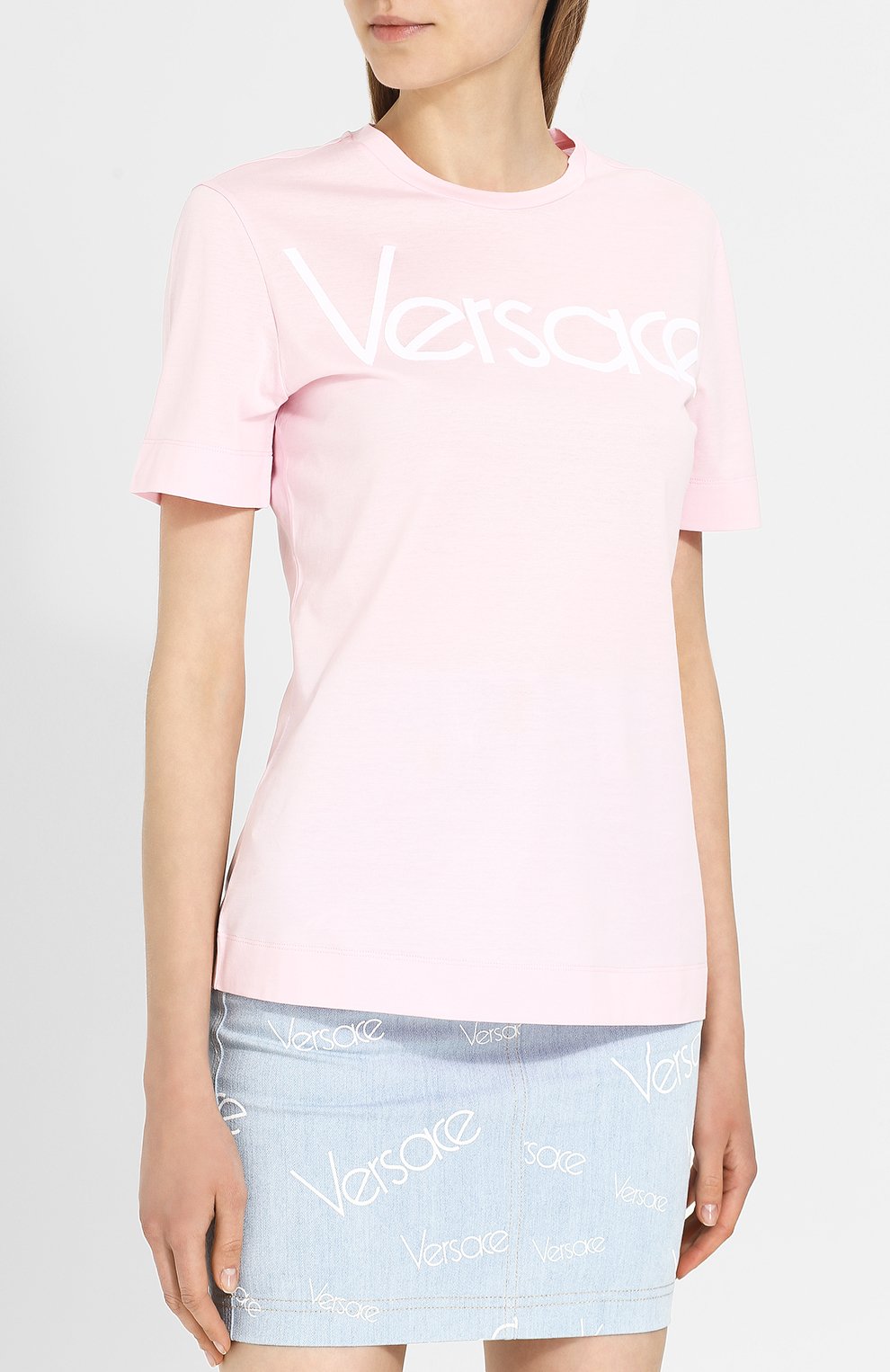 Хлопковая футболка с логотипом бренда VERSACE, арт. A80805/A201952, фото 3
