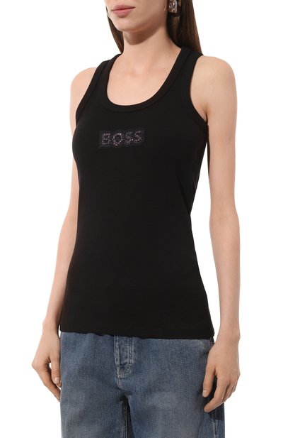 Хлопковая майка BOSS ORANGE, арт. 50527580, фото 3