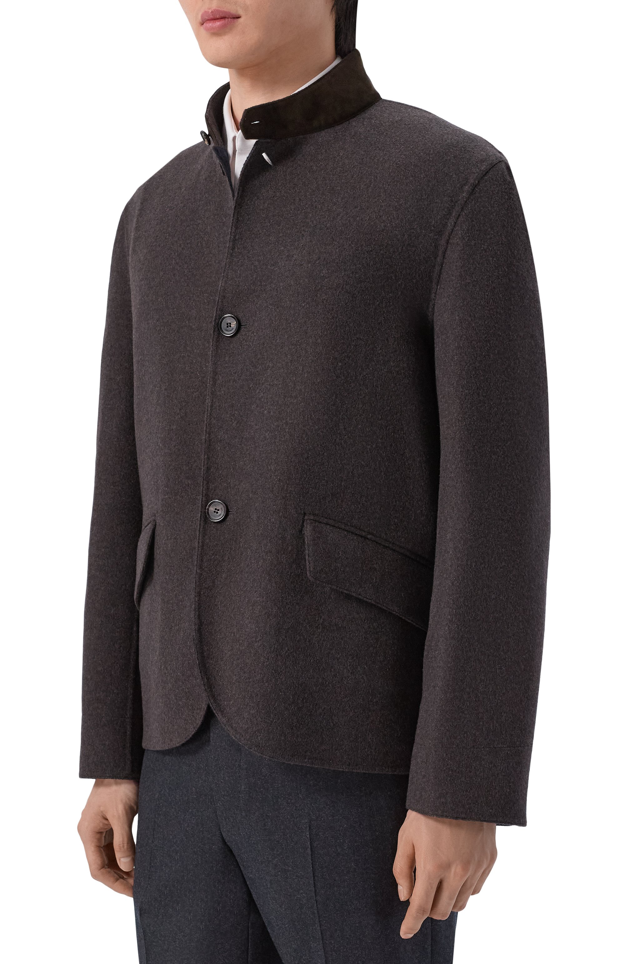 Кашемировая куртка LORO PIANA темно-серого цвета по цене 739500 руб., арт. FAP7434, фото 3 Кашемировая куртка LORO PIANA, арт. FAP7434, фото 3