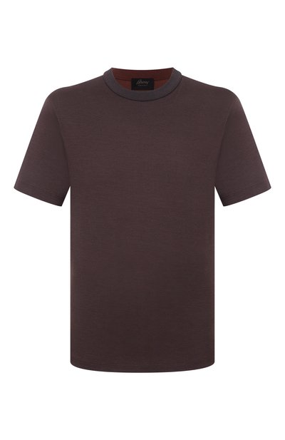 Мужская футболка из хлопка и шелка BRIONI, арт. UJUC0L/PD602