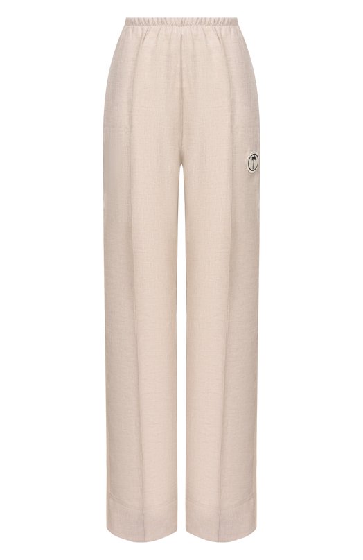 Льняные брюки Palm Angels PWCJ03CS26FAB001 Бежевый PWCJ03CS26FAB001