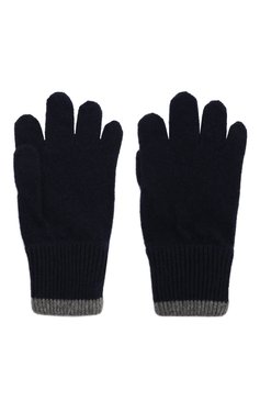 Детские кашемировые перчатки BRUNELLO CUCINELLI темно-синего цвета, арт. B22M90100C | Фото 2 (Материал: Текстиль, Кашемир, Шерсть)