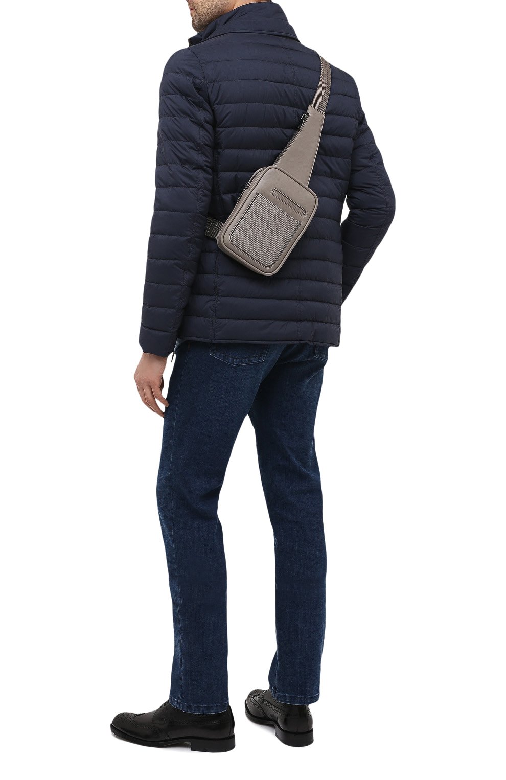 Кожаный рюкзак ZEGNA серого цвета по цене 108000 руб., арт. LHPTT-C1609P, фото 2 Кожаный рюкзак ZEGNA, арт. LHPTT-C1609P, фото 2