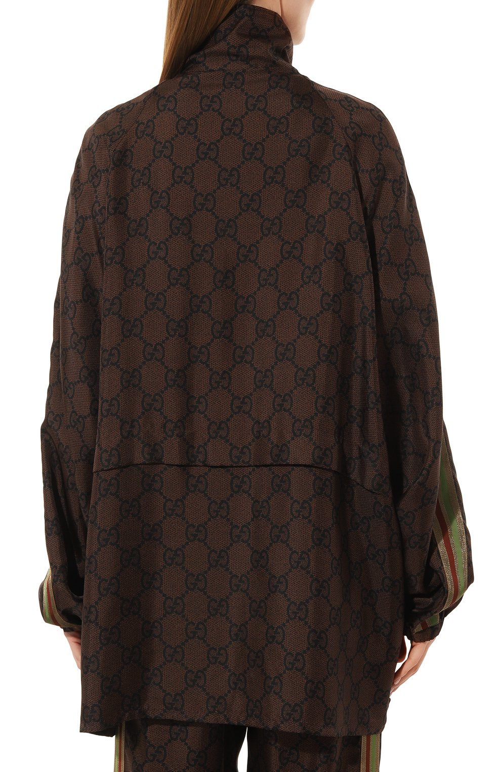 Шелковая куртка GUCCI темно-коричневого цвета по цене 216000 руб., арт. 625007 XJCL5, фото 4 Шелковая куртка GUCCI, арт. 625007 XJCL5, фото 4