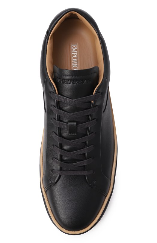 Кожаные кеды Emporio Armani EM003081/AF18228 Чёрный  EM003081/AF18228 Фото 6