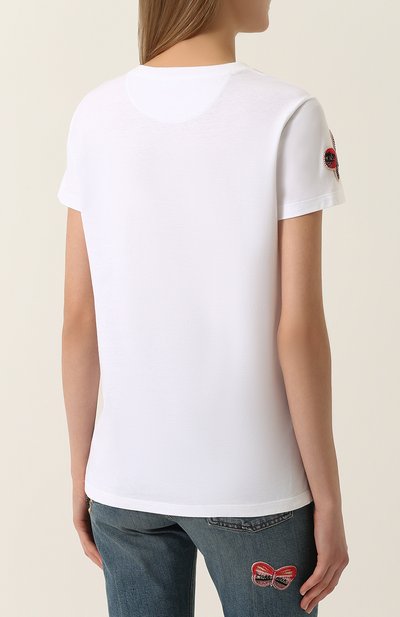 Футболка прямого кроя с отделкой в виде бабочек VALENTINO, арт. PB3MG06U/3P7, фото 4