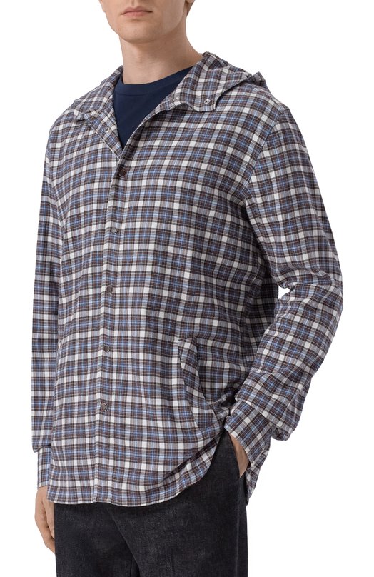 Хлопковая рубашка Kiton UMCMARH0825907 Коричневый  UMCMARH0825907 Фото 3