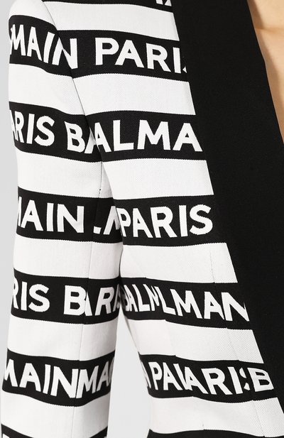 Хлопковый жакет BALMAIN черно-белого цвета по цене 358000 руб., арт. RF17004/C054, фото 5 Хлопковый жакет BALMAIN, арт. RF17004/C054, фото 5