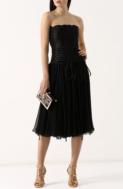 Однотонное платье-бюстье со шнуровкой DOLCE & GABBANA, арт. F68Y2T/FU1AT, фото 2