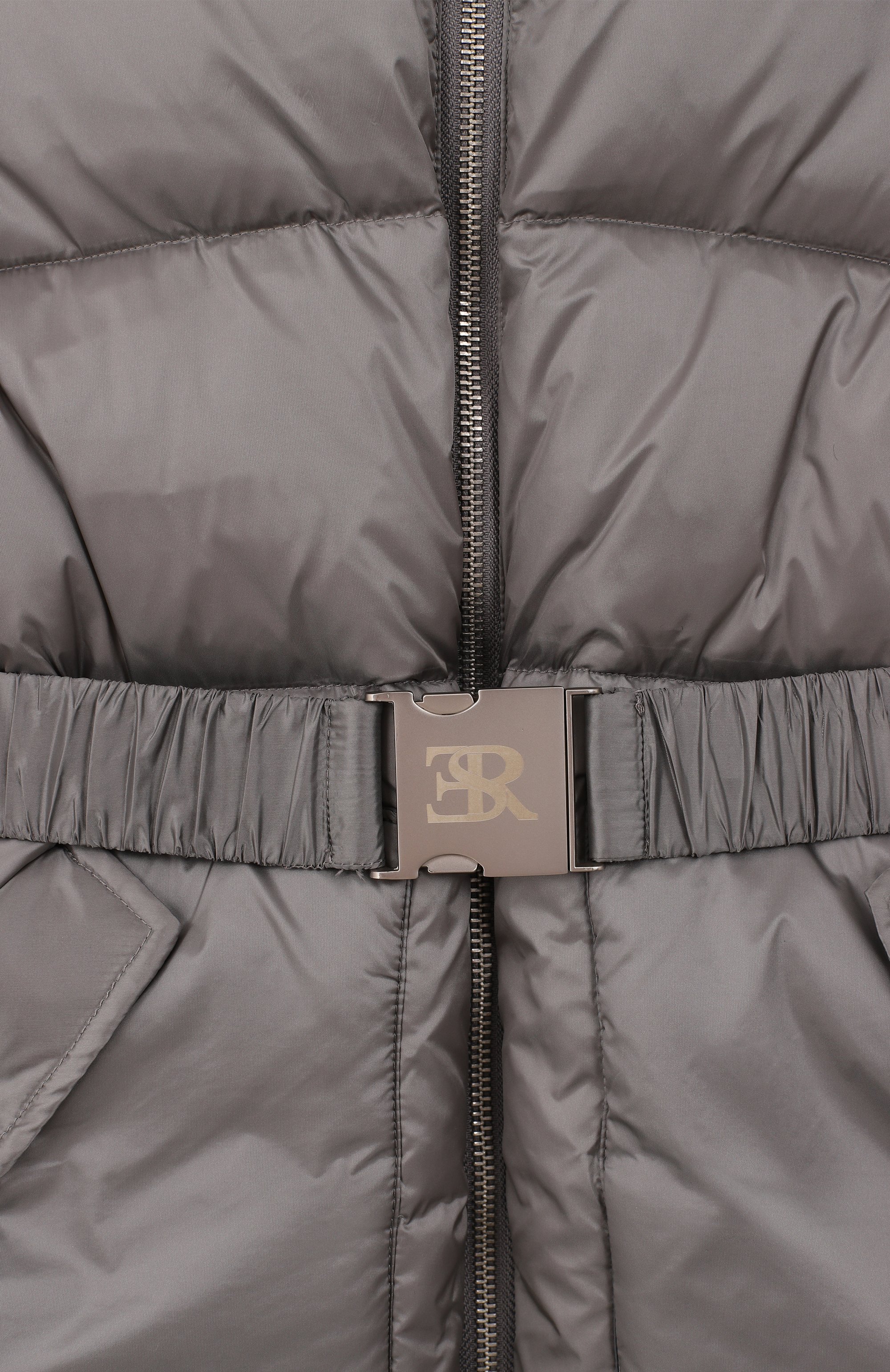 Утепленное пальто ERMANNO SCERVINO серого цвета по цене 32350 руб., арт. SFGB034C, фото 3 Утепленное пальто ERMANNO SCERVINO, арт. SFGB034C, фото 3