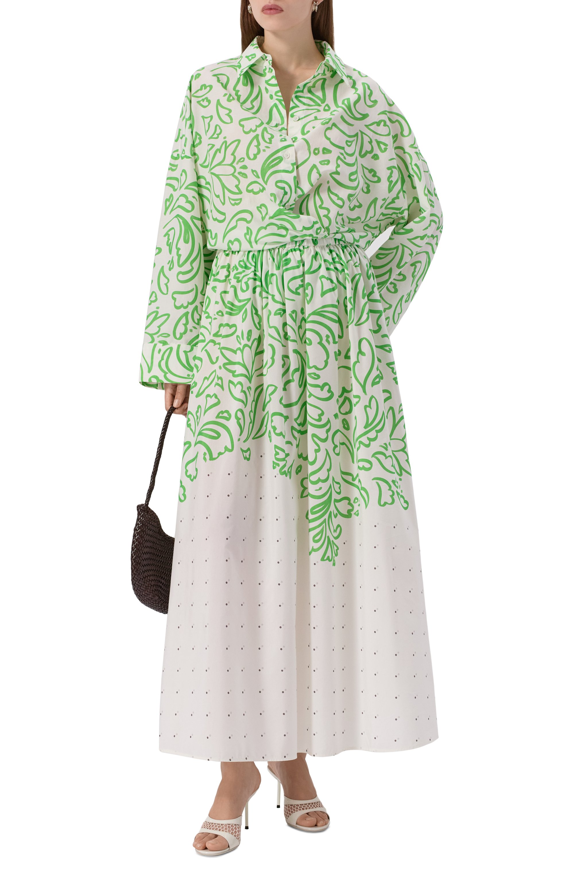 Юбка из хлопка и шелка ХОХЛОМА Х АЛЕНА АХМАДУЛЛИНА, арт. WTS2243, фото 2