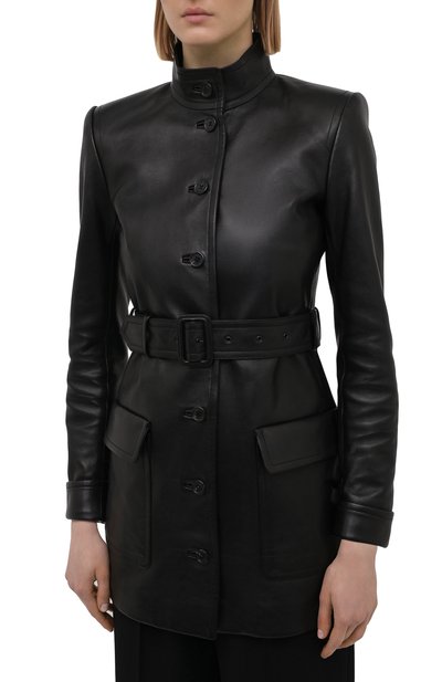 Кожаный жакет SAINT LAURENT, арт. 660573/YC2ZZ, фото 3