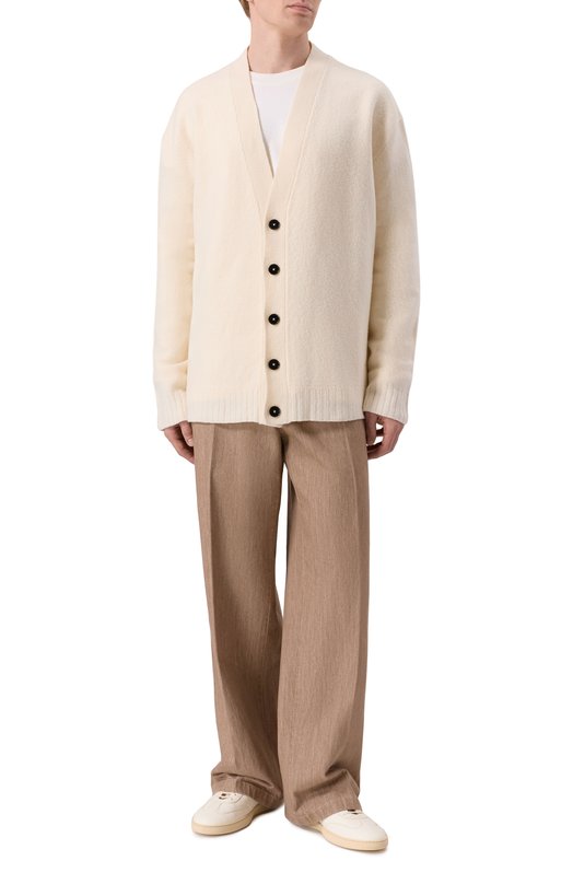 Шерстяной кардиган Jil Sander J22HP0005-J14506 Кремовый  J22HP0005-J14506 Фото 2