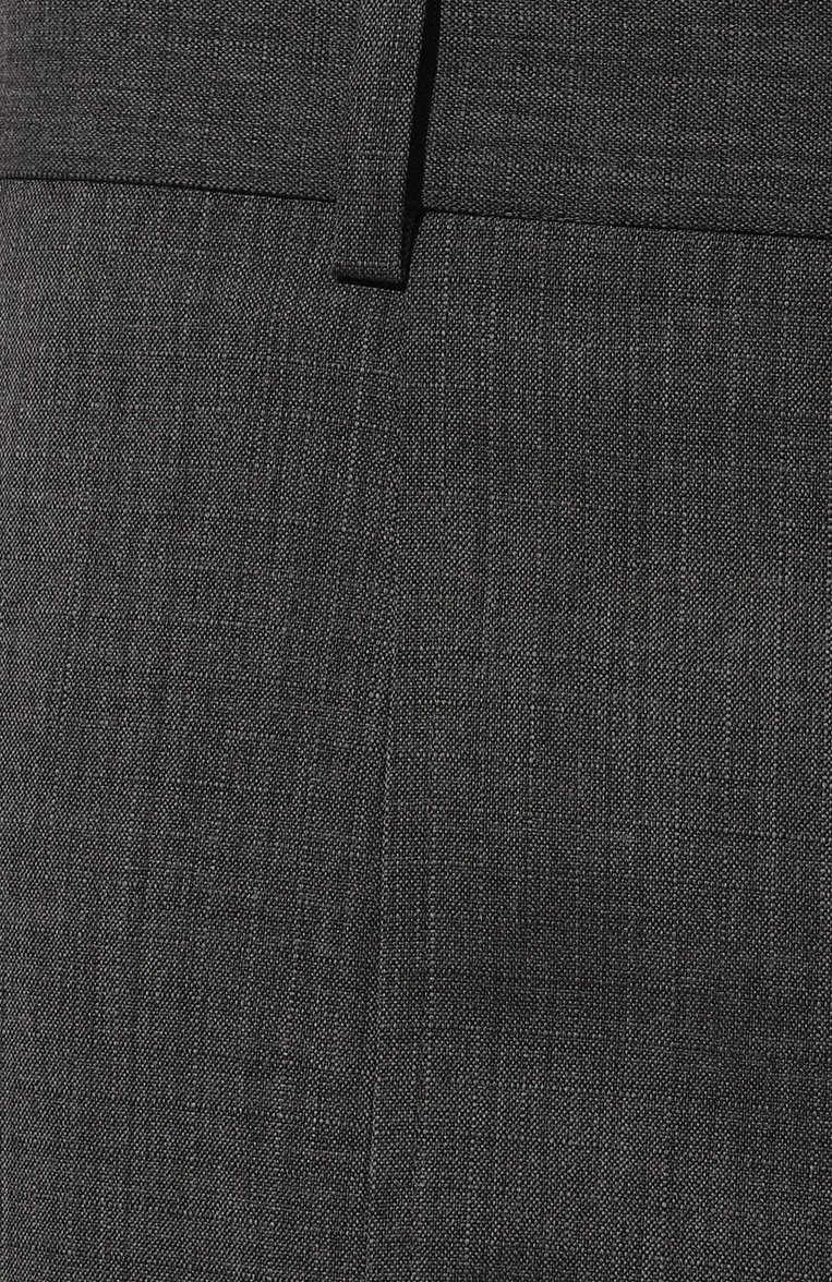 Мужские шерстяные брюки JIL SANDER темно-серого цвета, арт. J22KA0247/J40171 | Фото 5 (Длина (брюки, джинсы): Стандартные; Материал внешний: Шерсть; Случай: Повседневный; Стили: Кэжуэл; Автоматизация состава: Проставлено; Автоматизация ТО: Проставлено)