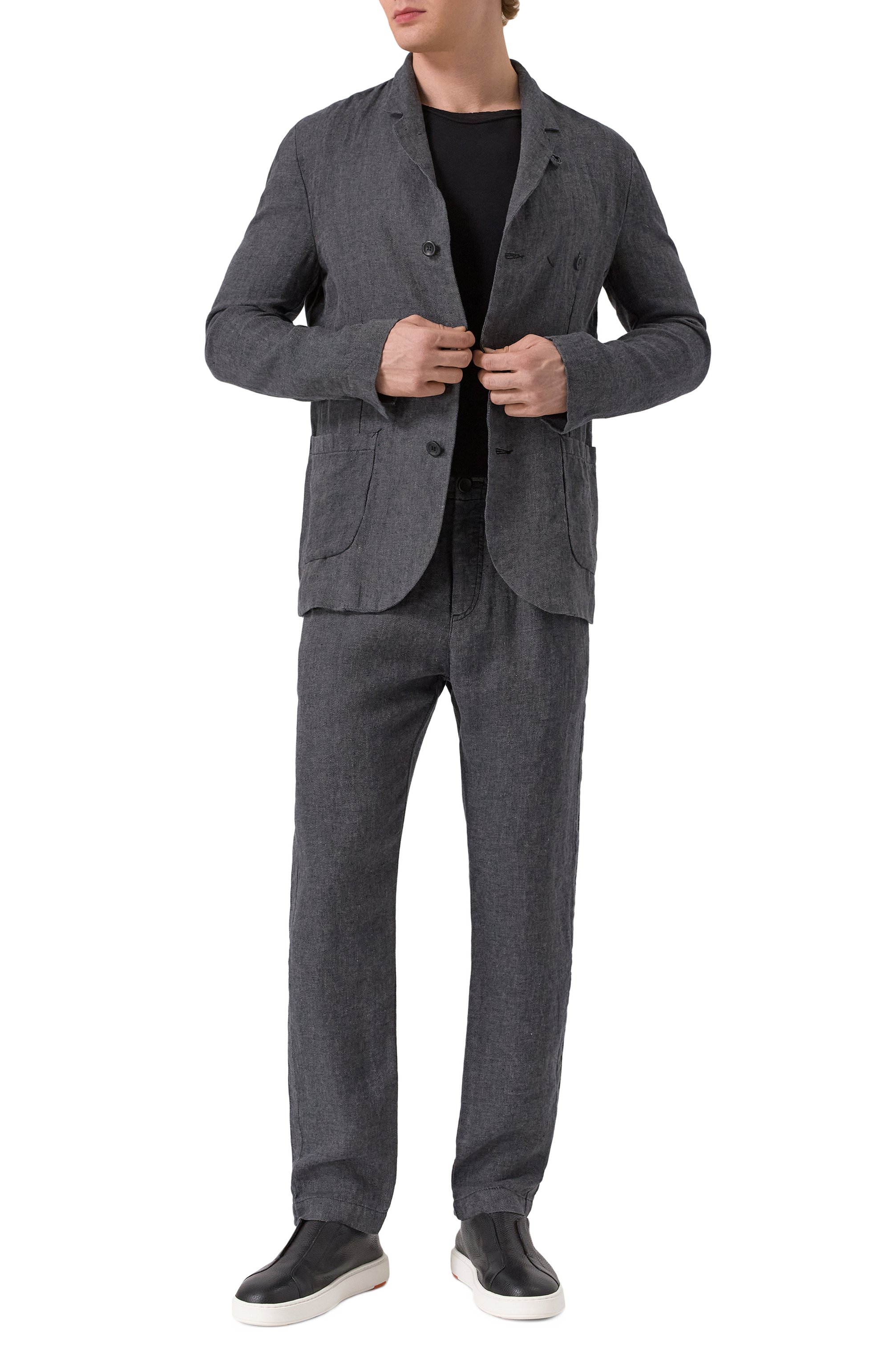 Льняной пиджак HANNES ROETHER, арт. J0P32PE.6048/, фото 2