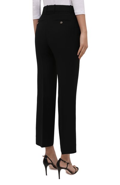 Брюки из шелка и шерсти GUCCI черного цвета по цене 141120 руб., арт. 661739/ZAD88, фото 4 Брюки из шелка и шерсти GUCCI, арт. 661739/ZAD88, фото 4