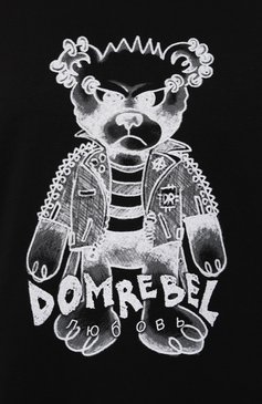 Мужская хлопковая футболка DOMREBEL черного цвета, арт. PUNKY/T-SHIRT | Фото 5 (Рукава: Короткие; Длина (для топов): Стандартные; Принт: С принтом; Материал сплава: Проставлено; Материал внешний: Хлопок; Стили: Спорт-шик; Драгоценные камни: Проставлено)