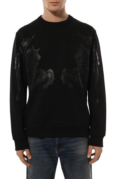 Хлопковый свитшот BURBERRY черного цвета по цене 87550 руб., арт. 8065175, фото 3 Хлопковый свитшот BURBERRY, арт. 8065175, фото 3