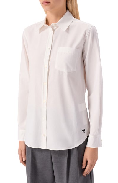 Хлопковая блузка WEEKEND MAX MARA, арт. NICHEL, фото 3