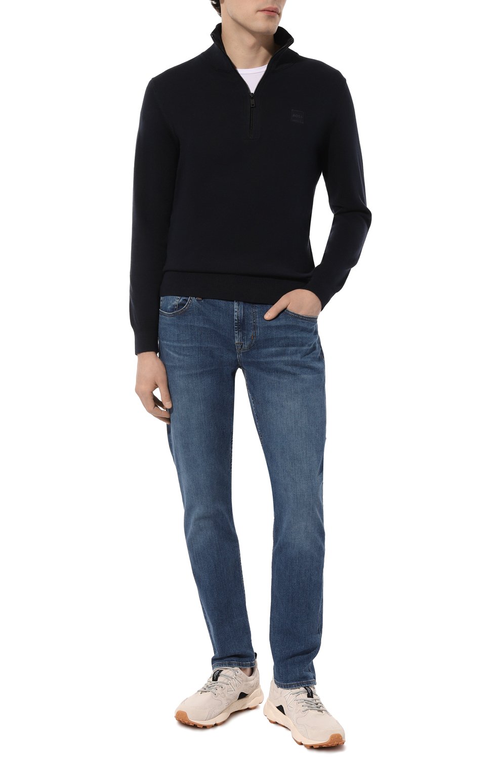 Джинсы slimmy tapered 7 FOR ALL MANKIND синего цвета по цене 24150 руб., арт. JSMXC120NN, фото 2 Джинсы slimmy tapered 7 FOR ALL MANKIND, арт. JSMXC120NN, фото 2