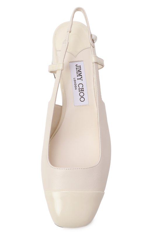 Кожаные туфли Elisa 45 Jimmy Choo ELISASB45PTZ Кремовый  ELISASB45PTZ Фото 6
