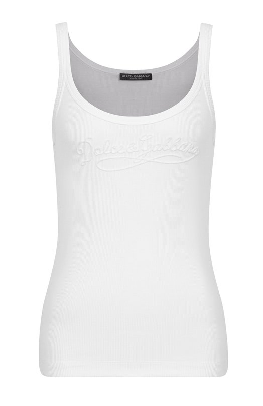 Хлопковая майка Dolce & Gabbana F8K97Z/GDDL0 Белый F8K97Z/GDDL0