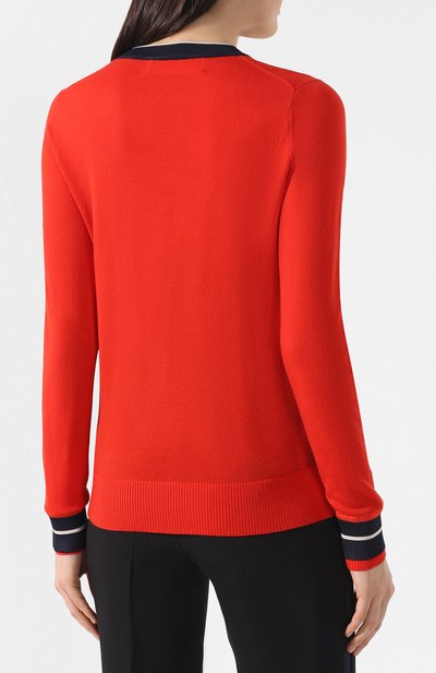 Шерстяной пуловер VICTORIA, VICTORIA BECKHAM, арт. KNTVV 115 PSS19 MERIN0 W00L / EMB, фото 4