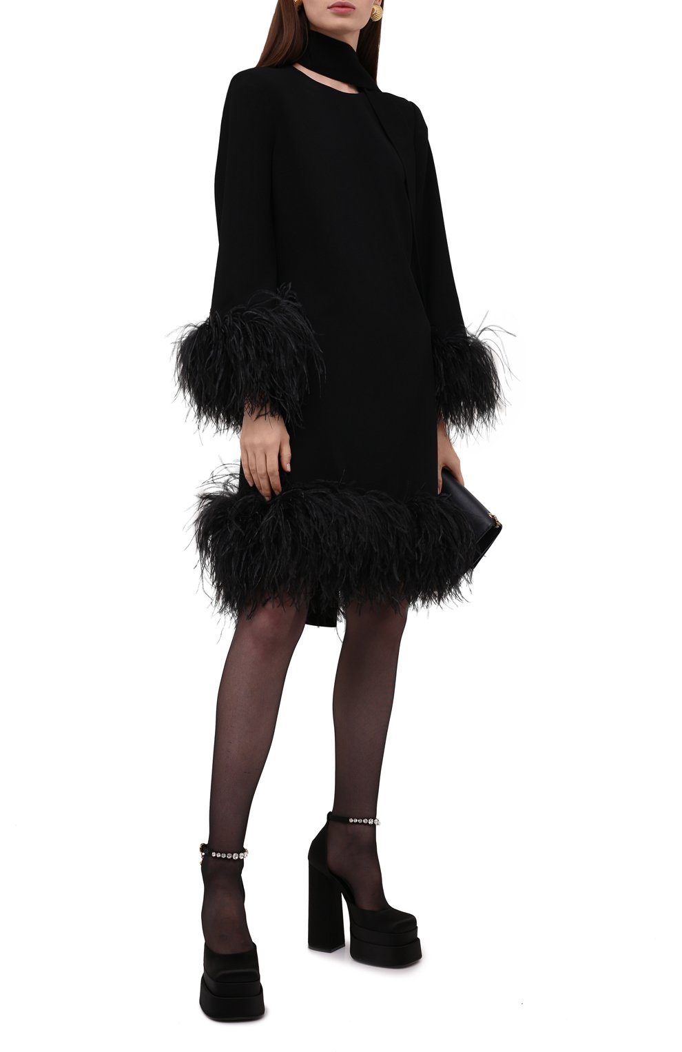 Платье с отделкой перьями ELIE SAAB, арт. 12300, фото 2