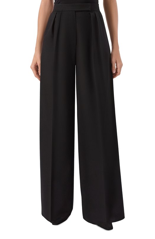 Шерстяные брюки Max Mara 0RI Чёрный  0RI Фото 3