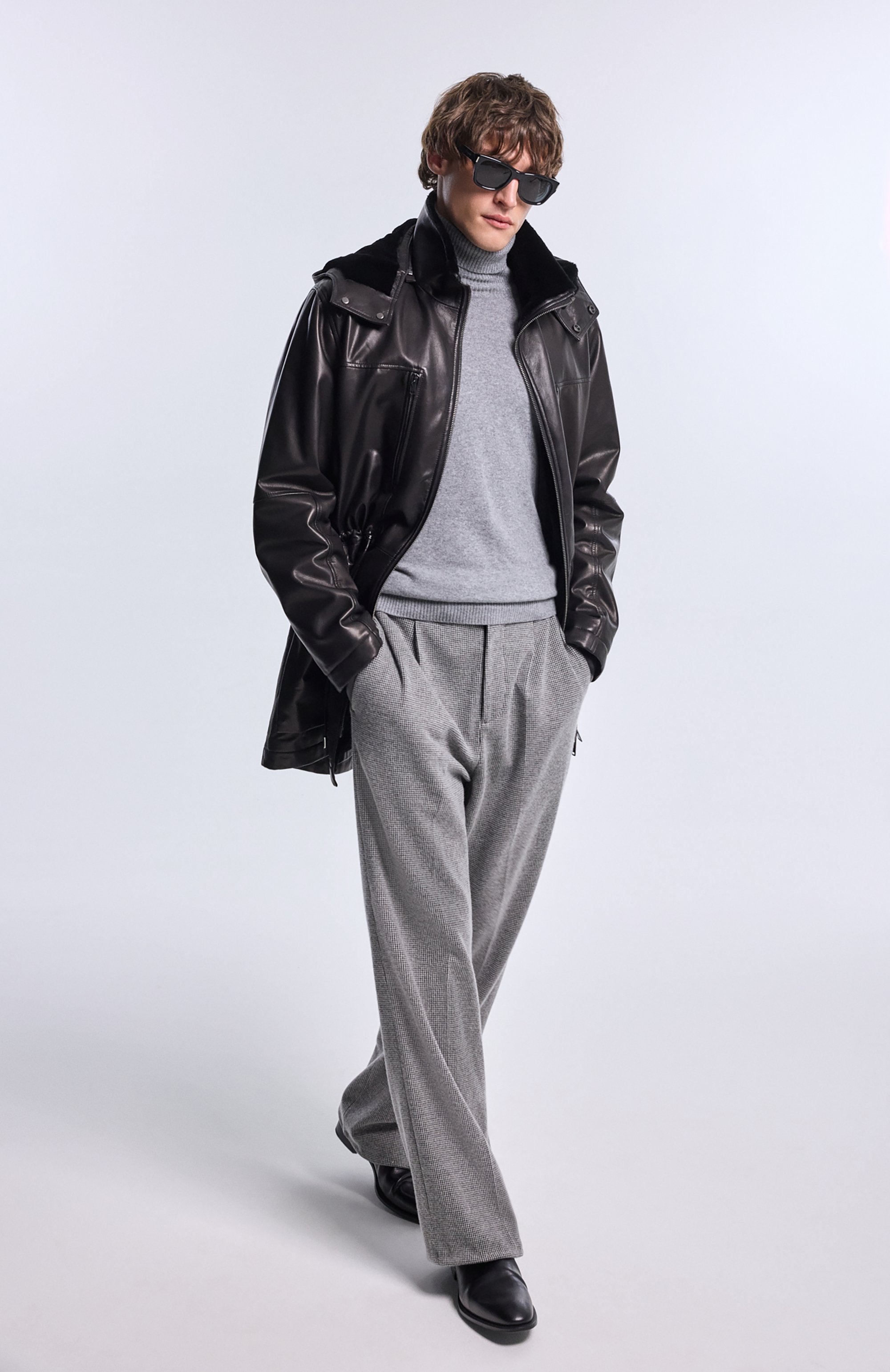 Кожаная парка с подкладкой из норки MVST, арт. M25.1PM.0006/CREAM NAPA, фото 7