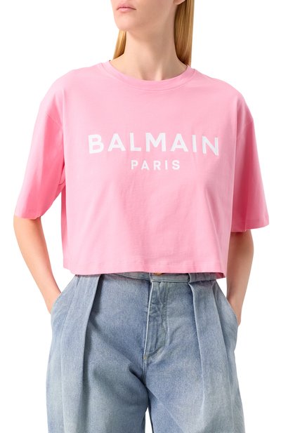 Хлопковая футболка BALMAIN, арт. BF1EE020/BB02, фото 3